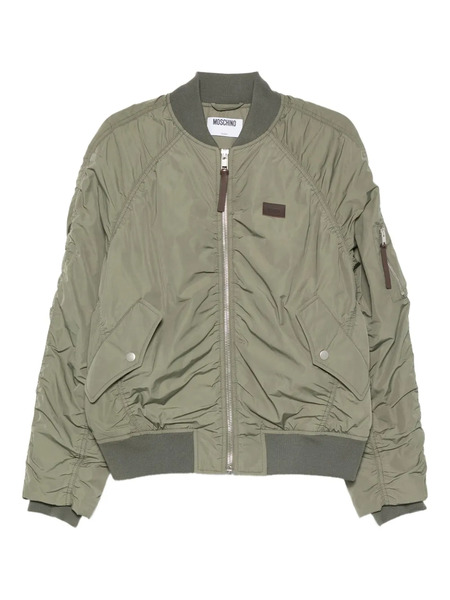  Moschino Ruffled Bomber Jacket - Green 