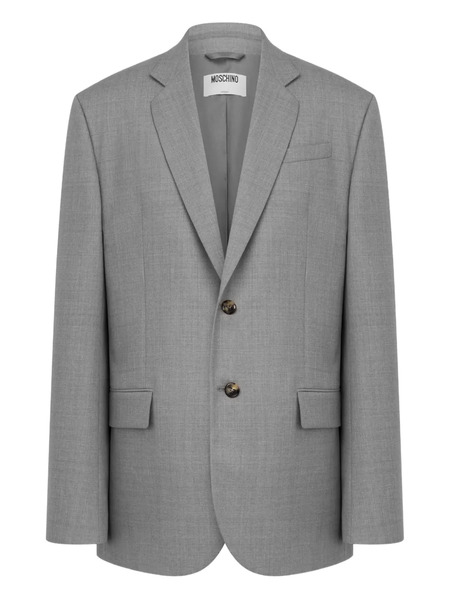  Moschino Single-breasted Tailored Blazer - Grey 