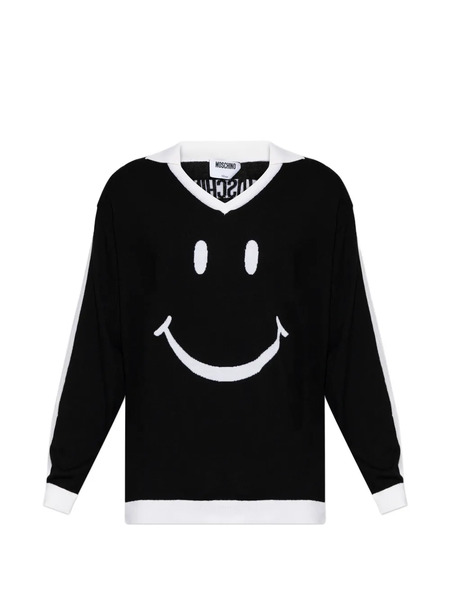  Moschino Smiley-print Sweater - Black 