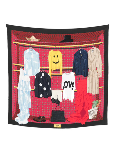  Moschino Square-shape Scarf - Red 