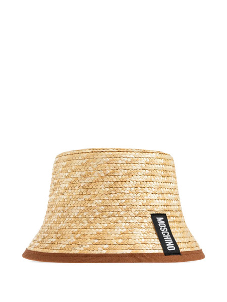  Moschino Straw Trim Hat - Neutrals 