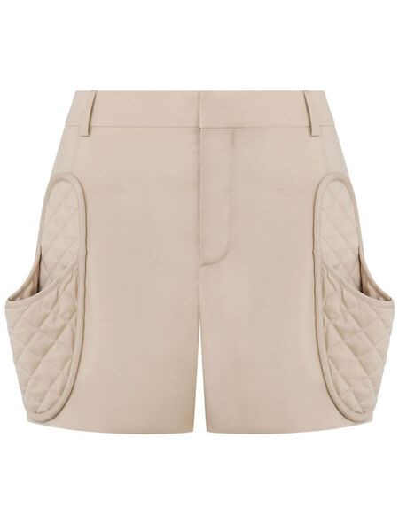 Moschino Virgin Wool Shorts - Neutrals 