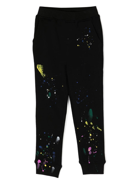  Mostly Heard Rarely Seen 8-bit Louis Paint-splatter Track Pants - Black 