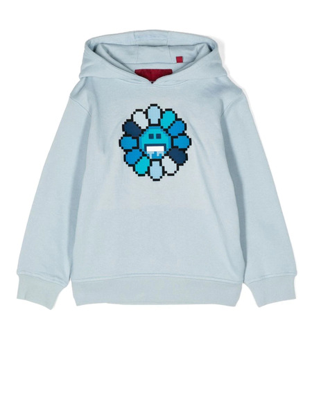  Mostly Heard Rarely Seen 8-bit Mini Ice Cold Flower Hoodie - Blue 