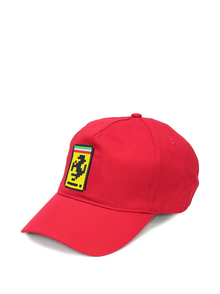  Mostly Heard Rarely Seen 8-bit Stallion Logo-patch Cap - Red 