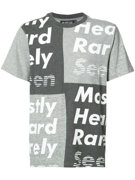  Mostly Heard Rarely Seen Patchwork T-shirt - Grey 