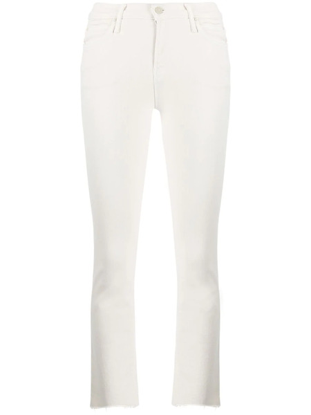  Mother Flared Cropped Jeans - Neutrals 