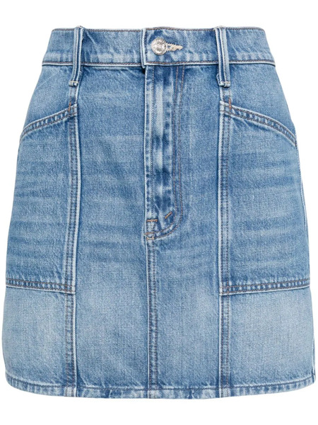  Mother Lineup High-rise Mini Skirt - Blue 