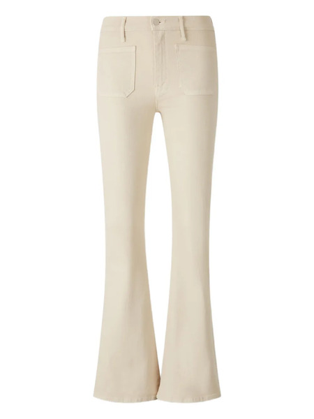  Mother Patch Pocket Weekender Flared Jeans - Neutrals 