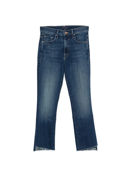  Mother The Insider Crop Step Fray Frayed-hem Jeans - Blue 