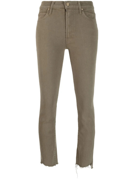  Mother The Rascal Cropped Jeans - Green 