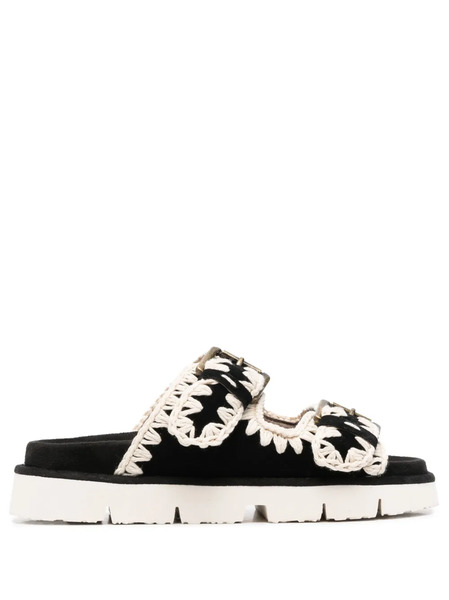  Mou Bio Buckle Sandals - Black 