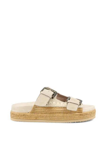  Mou Buckle Platform Sandals - Neutrals 