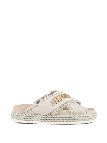  Mou Canvas Sandals - Neutrals 
