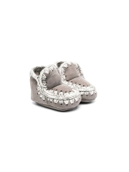  Mou Kids Shearling-lined Boots - Grey 