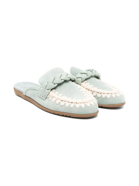  Mou Kids Sude Sandals - Blue 
