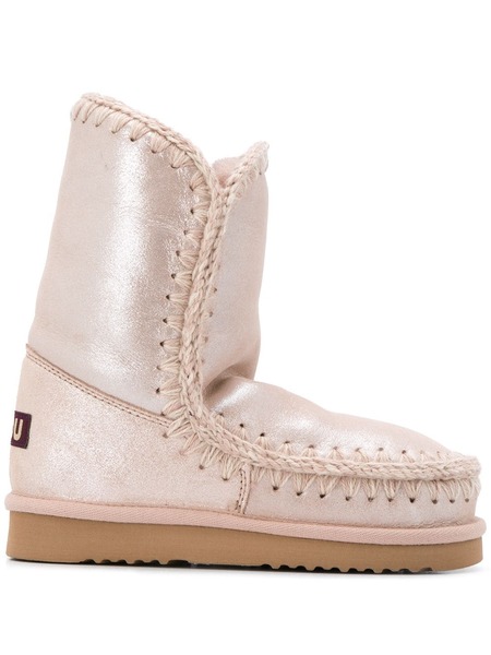  Mou Lined Metallic Boots - Pink 