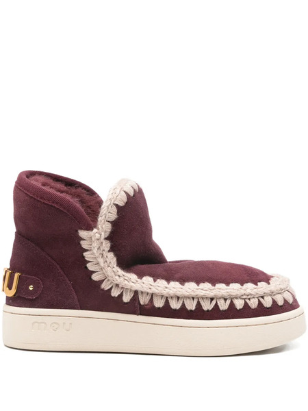  Mou 35mm Sheepskin-lined Ankle Boots - Red 