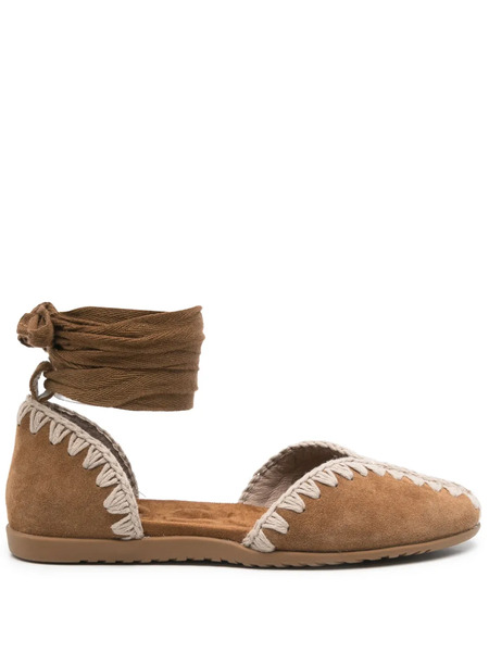  Mou Suede Ballet Flats - Brown 