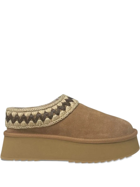  Mou Suede Platform Mules - Brown 