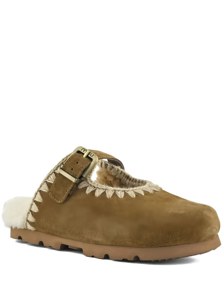  Mou Winter Bio Buckle Clogs - Brown 