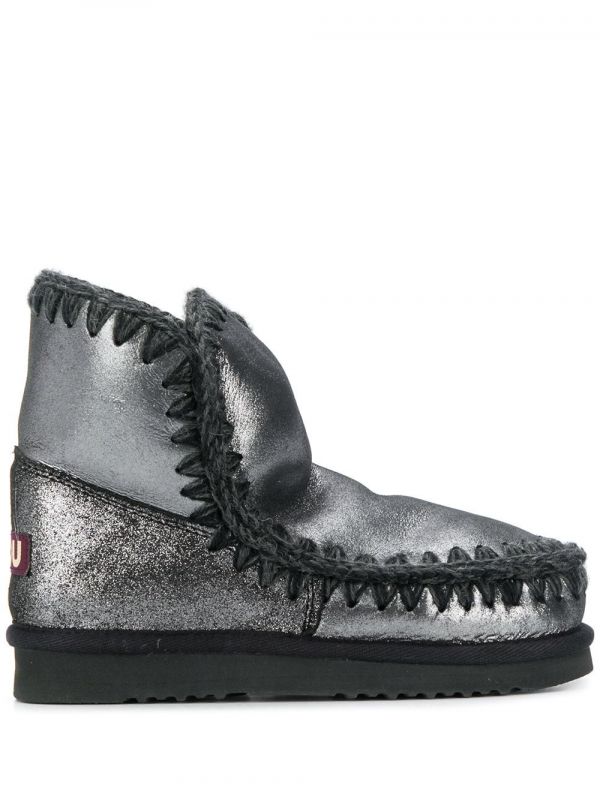  Mou Woven Detail Boots - Black 