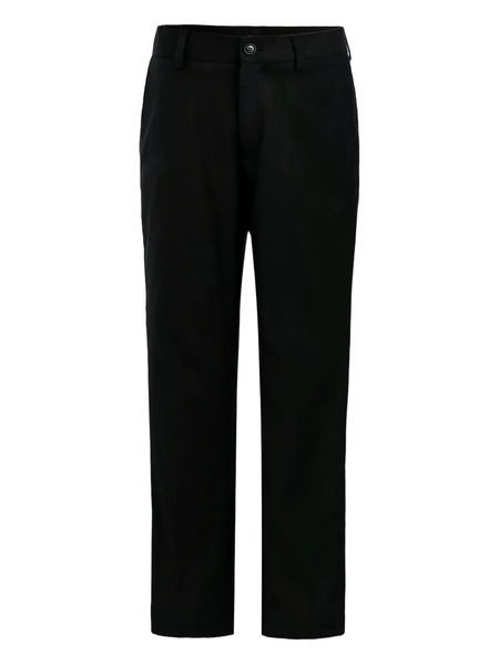  Moustache Button-fastening Trousers - Black 