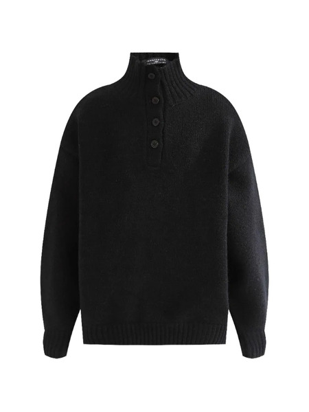  Moustache Button-up Sweater - Grey 