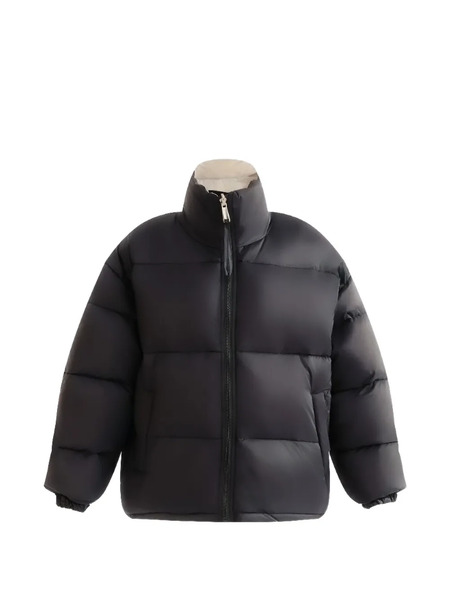  Moustache High-neck Puffer Jacket - Black 