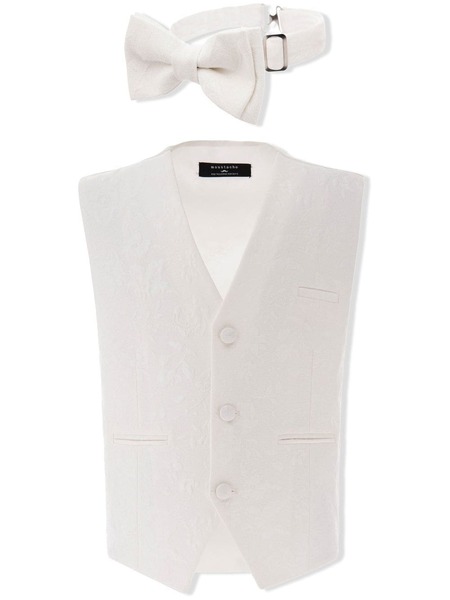 Moustache Jacquard Two-piece Waistcoat Set - Neutrals 