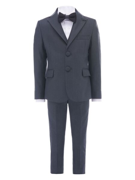  Moustache Peak-lapels Three-piece Suit - Grey 