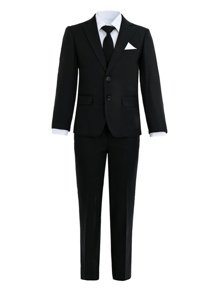  Moustache Single-breasted Suit - Black 