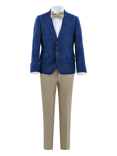  Moustache Single-breasted Suit - Blue 