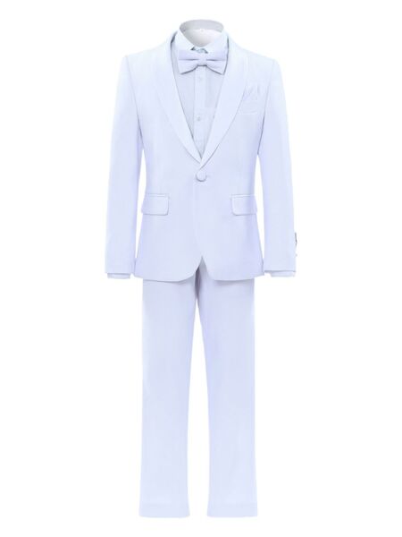  Moustache Single-breasted Suit - White 