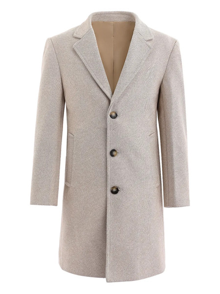  Moustache Single-breasted Wool Coat - Neutrals 