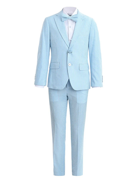 Moustache Striped Suit - Blue 