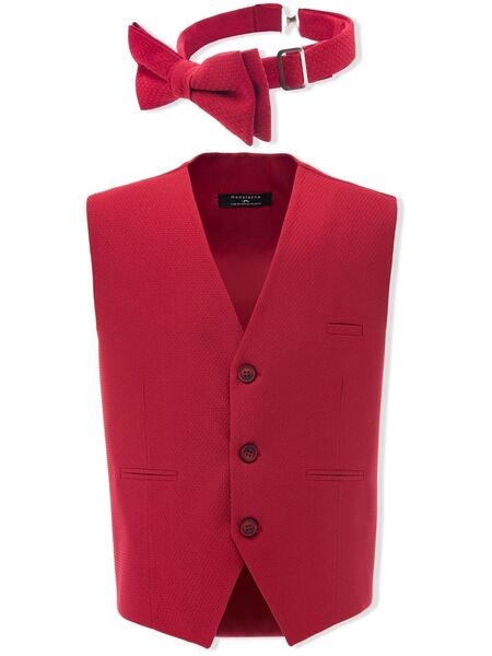  Moustache Textured Waistcoat Set 