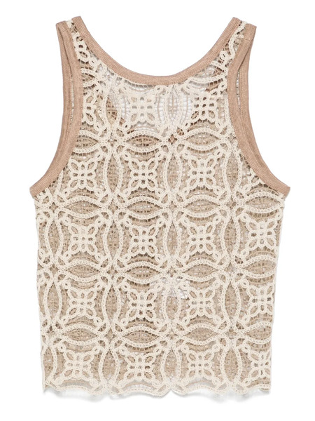  Moutaki Crochet Tank Top - Neutrals 