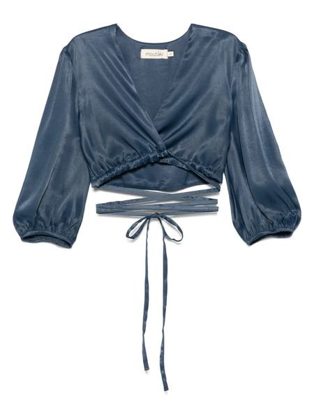  Moutaki Satin Blouse - Blue 