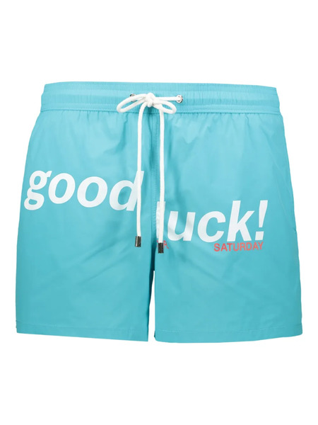  Mr. Saturday Drawstring Swim Shorts - Blue 