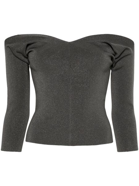  Mrz Lurex Knitted Top - Grey 