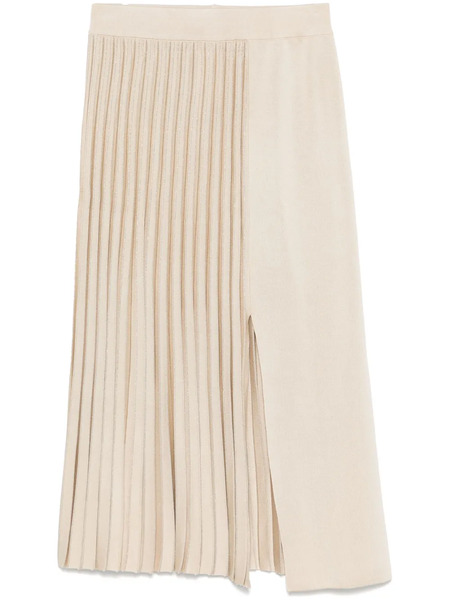  Mrz Plissé Midi Skirt - Neutrals 