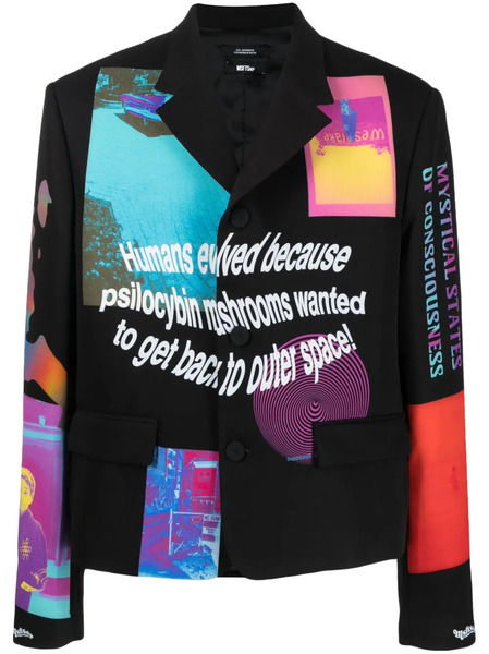  Msftsrep Graphic-print Denim Jacket - Black 