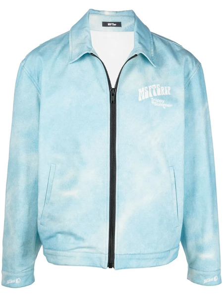  Msftsrep Logo Print Lightweight Jacket - Blue 