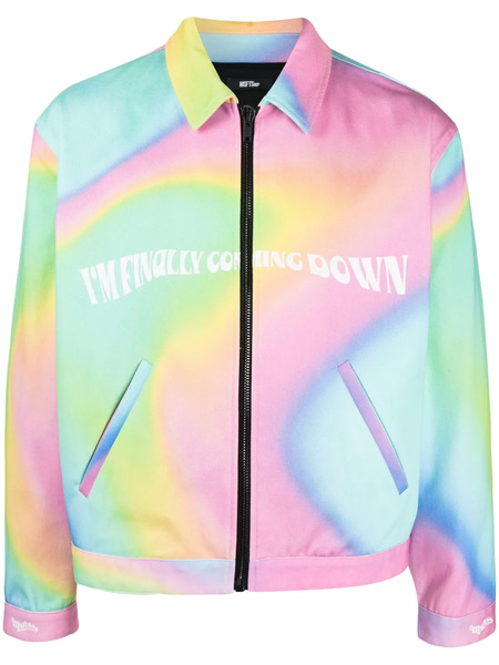  Msftsrep Trippy Summer Slogan-print Jacket - Pink 