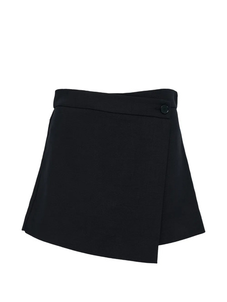  Msgm Asymmetrical Shorts - Black 