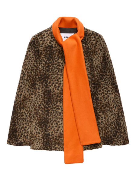  Msgm Attached-scarf Cape - Brown 