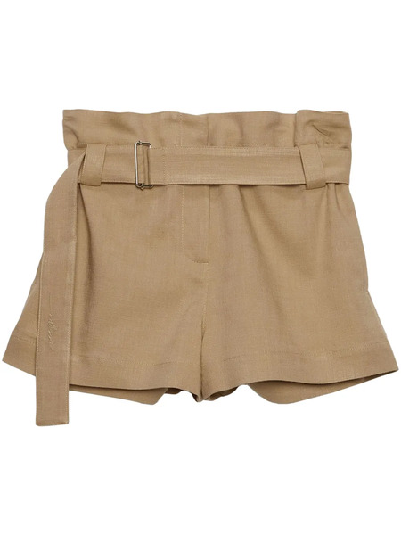  Msgm Belted Shorts - Neutrals 