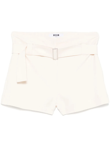  Msgm Belted Shorts - Neutrals 