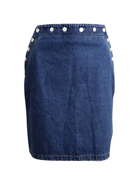  Msgm Button-detail Pencil Skirt - Blue 